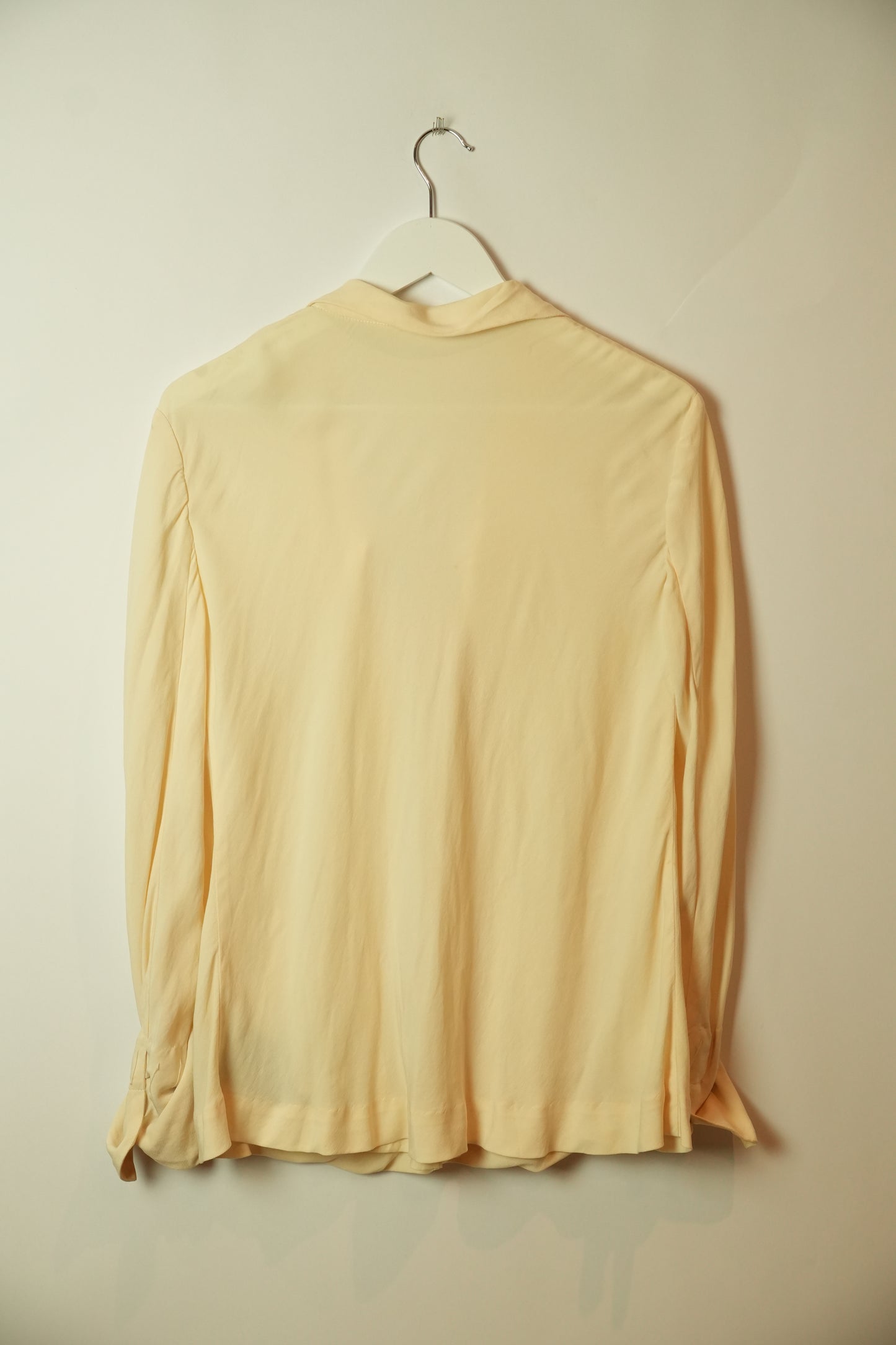 Y's Silk Tie LS Shirt w Mandarin Sleeve