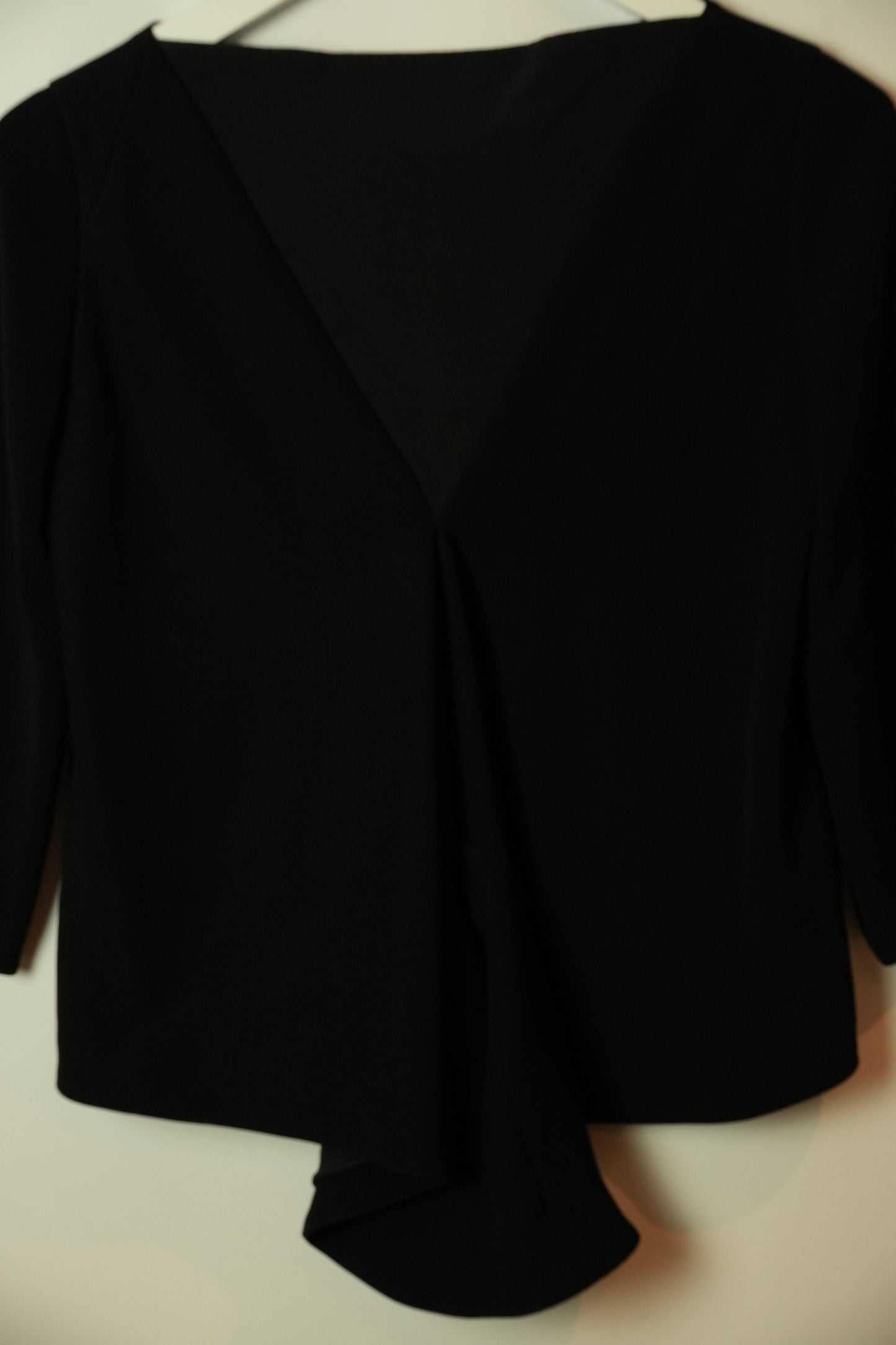 Balenciaga Black Boat Neck 3/4 sleeve w Tail blouse