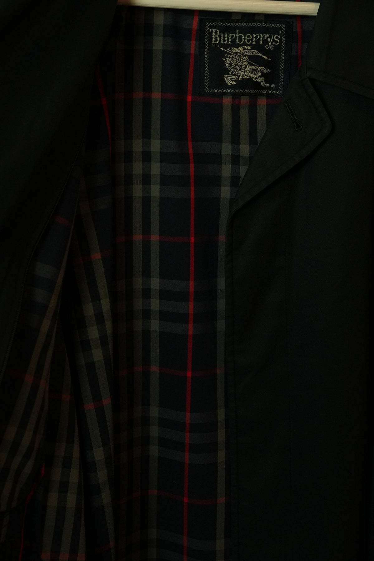 Burberry Button Down Navy Trench Coat