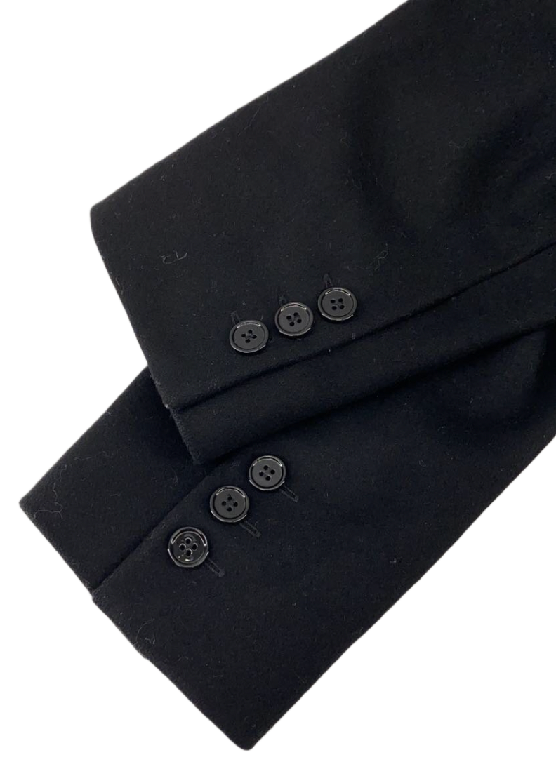 Carven Peak Lapel Wool Coat Sz 44
