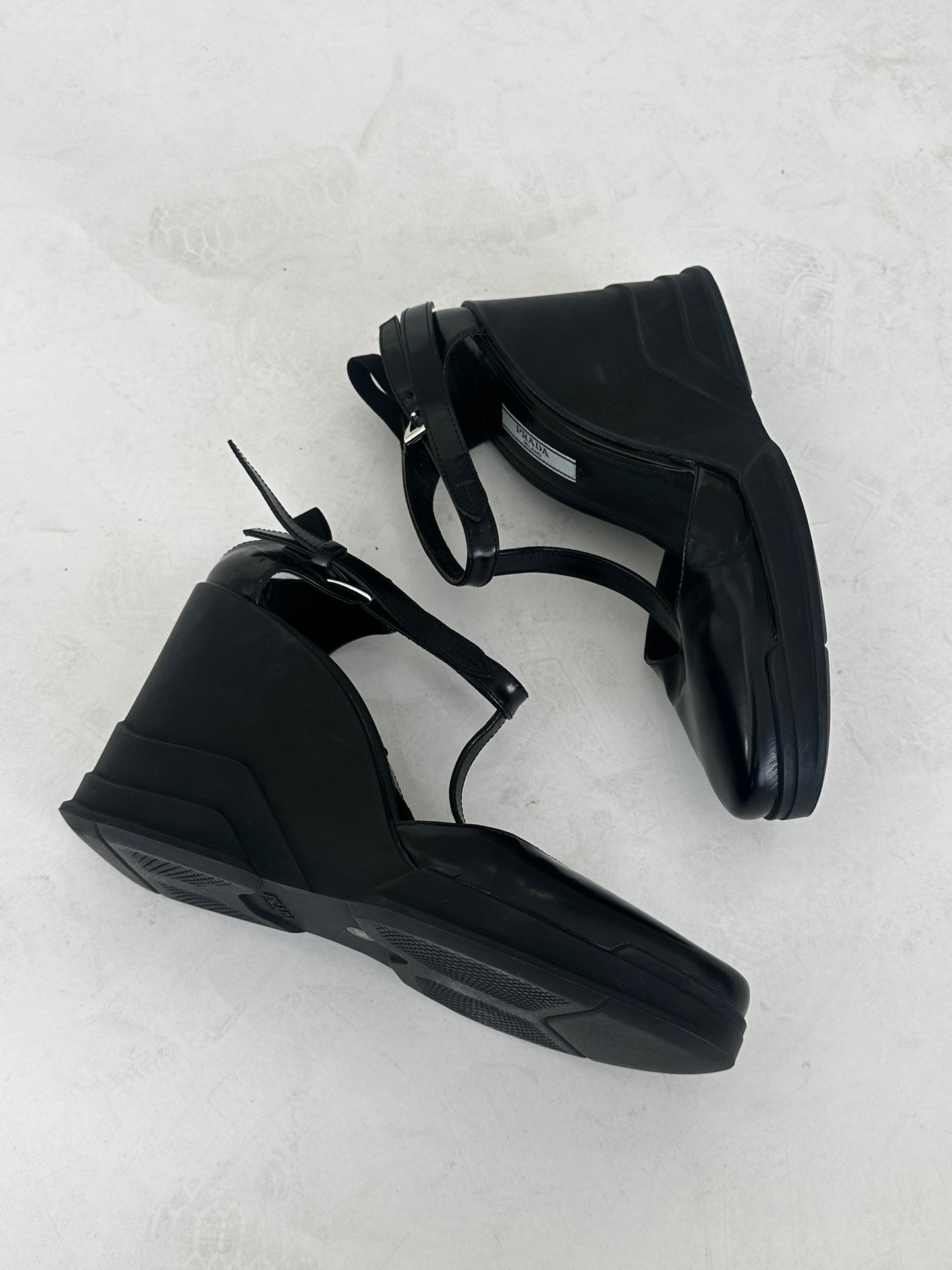 Prada Wedge Rubber Sz 38.5