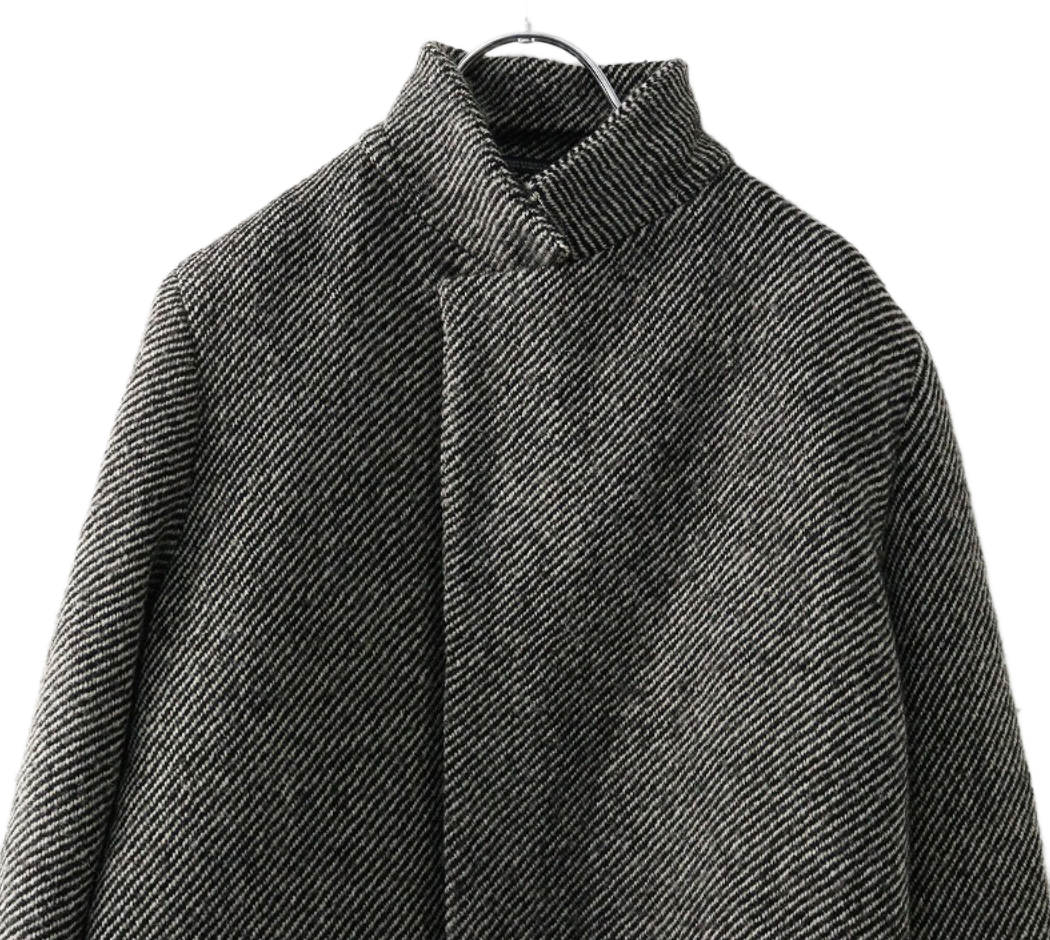 YOHJI YAMAMOTO+NOIR Wool Twill Stand Collar Jacket