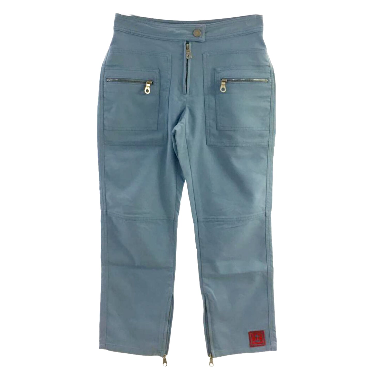 Chanel SS 2002 Zip Pocket Capri Logo Pants