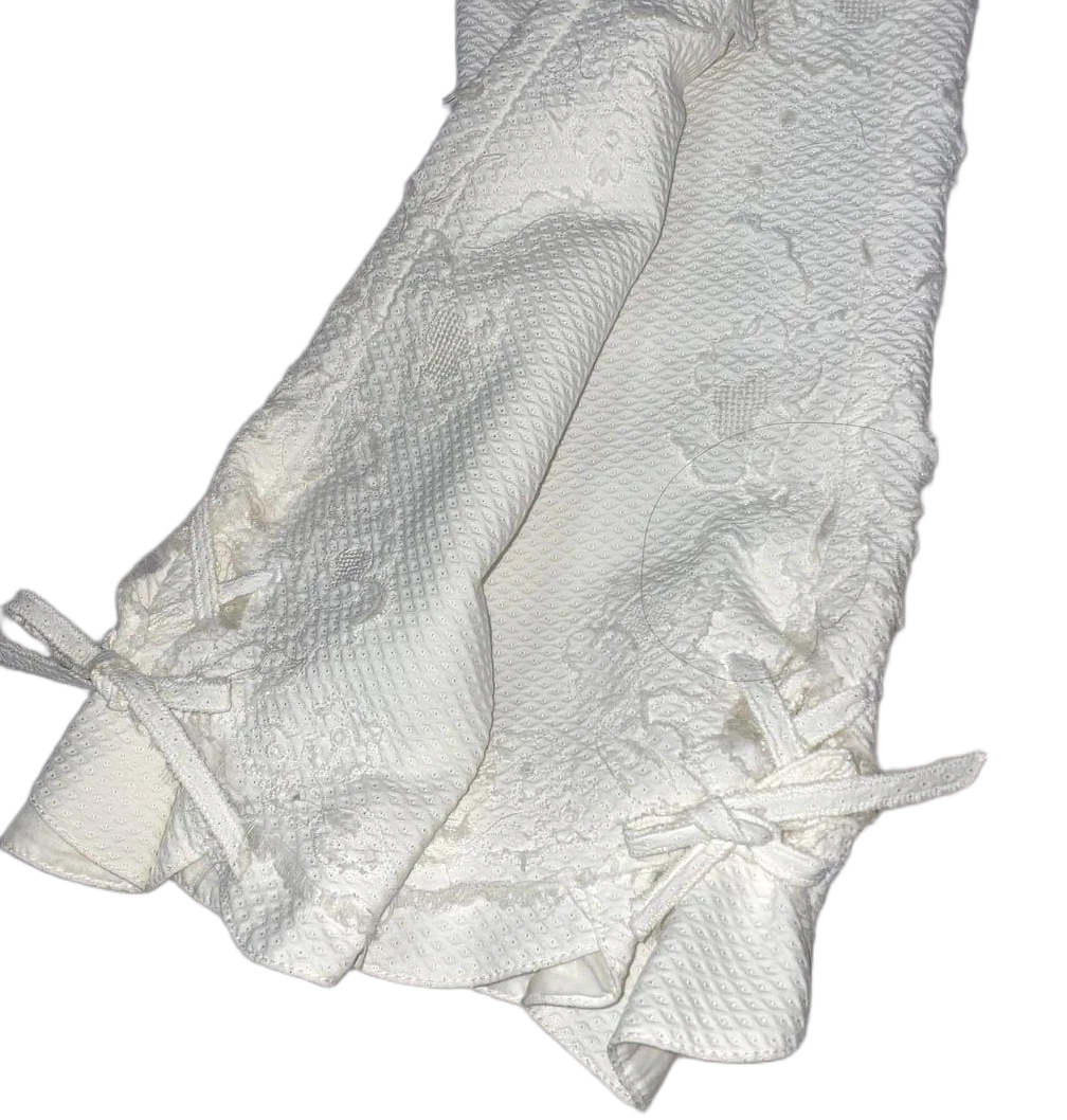 Ermanno Scervino White Lace up Capris