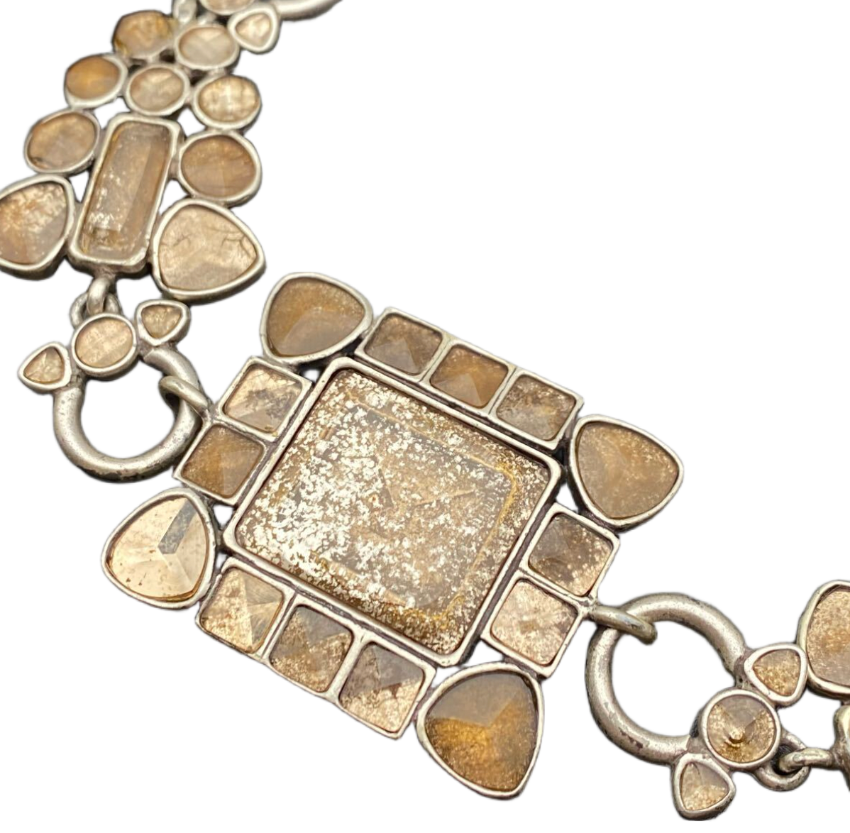Yves saint laurent necklace choker with coloured stones / belt
