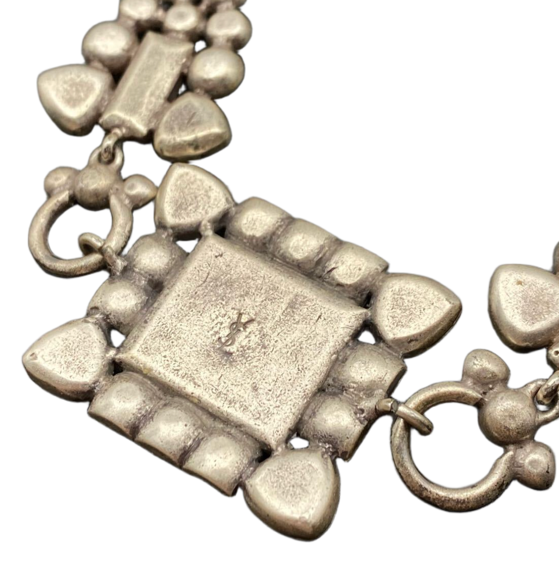 Yves saint laurent necklace choker with coloured stones / belt