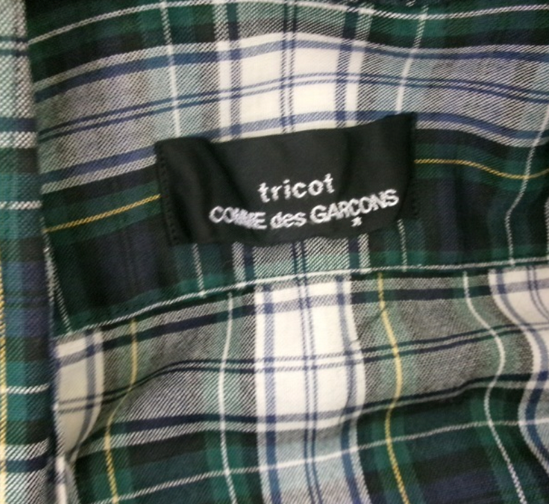 Tricot Comme des Garcons Plaid Ruffle Shirt AD2004