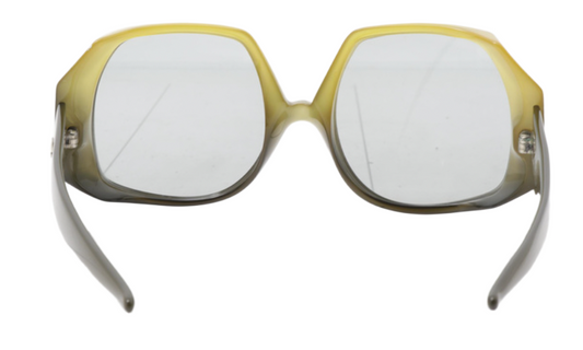 Christian Dior Yellow Black Ombre Large Oversized Sunglasses