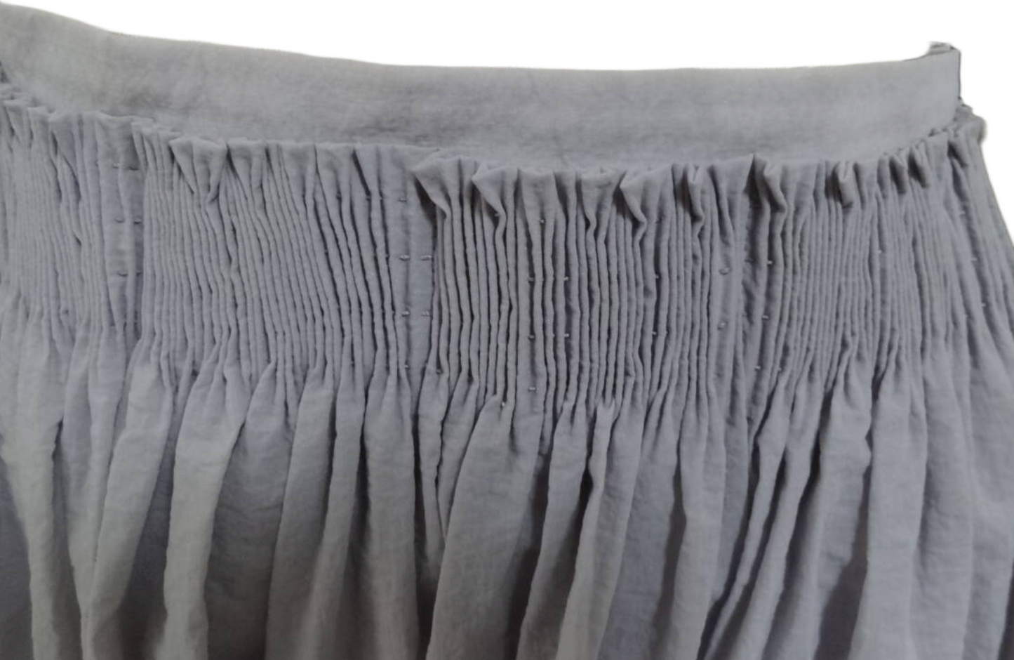 Lanvin en bleu grey balloon skirt w shirred waist