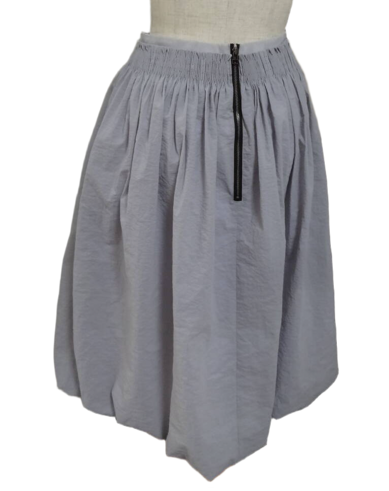 Lanvin en bleu grey balloon skirt w shirred waist