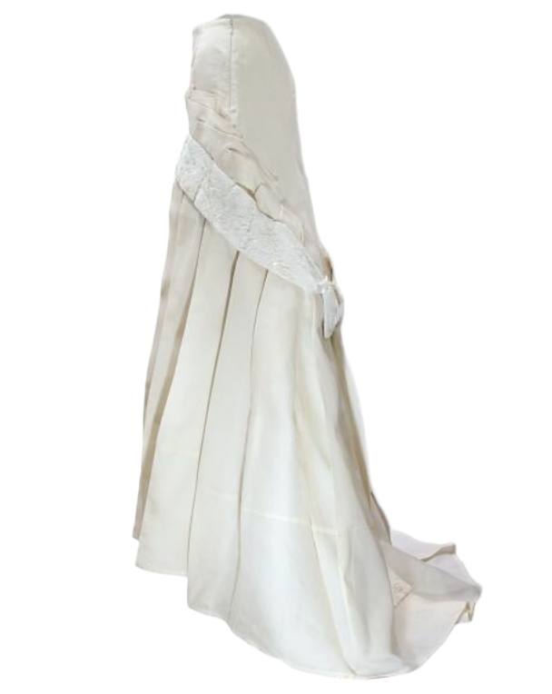 Gianfranco Ferre Sequin Lace Ribbon Asymmetrical Voluminous Skirt Long