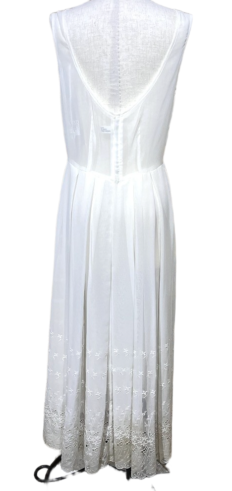 Robe de Chambre Comme des Garcons Sless Lace Embroidery Sheer Dress AD1998