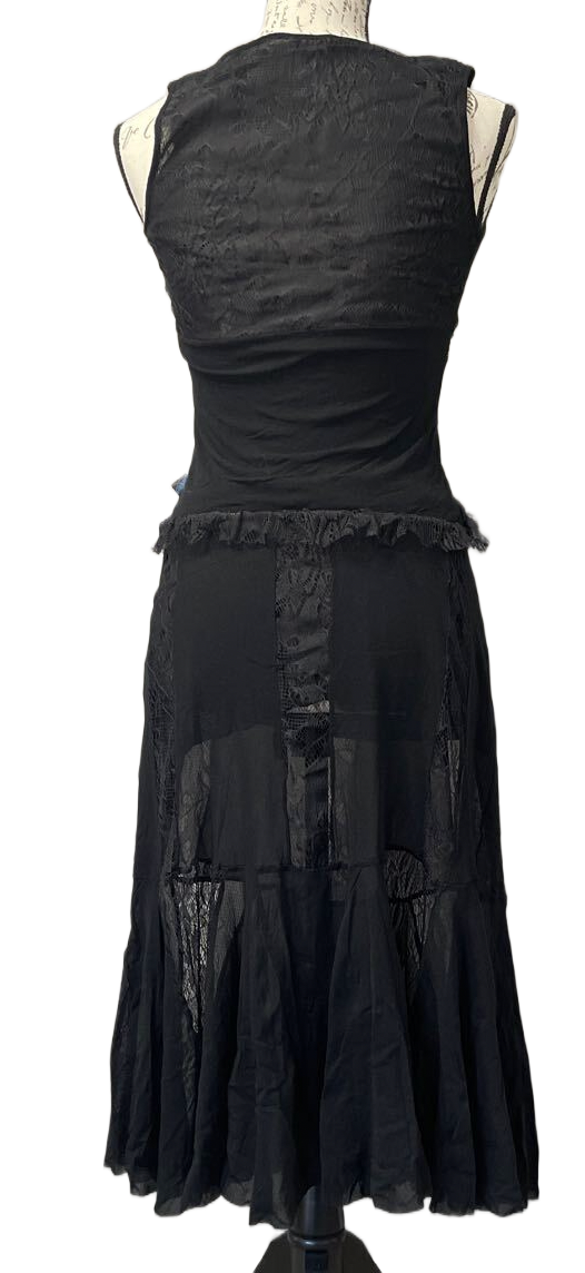 Christian Lacroix lace tank midi skirt set
