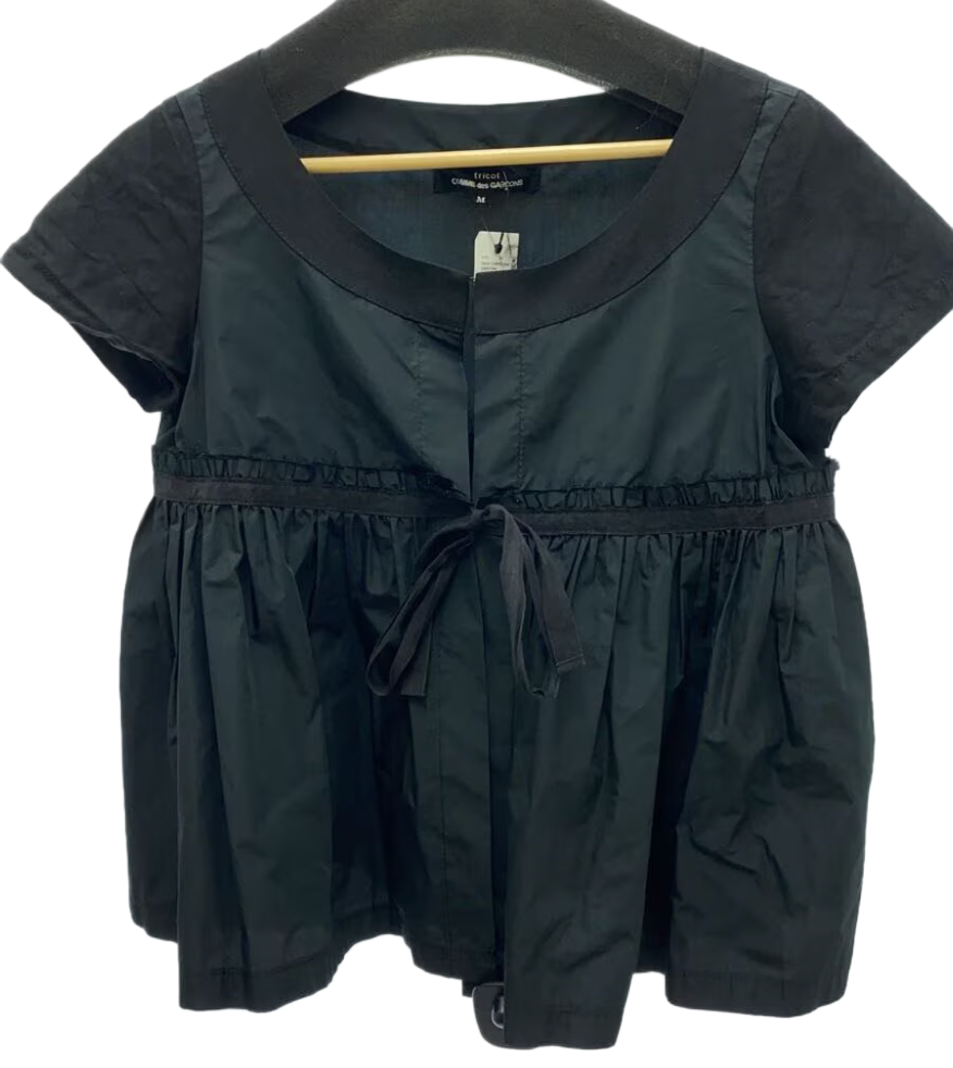 Tricot Comme Des Garcons SS Scoop Neck Open Tie Blouse