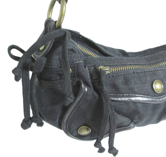 DKNY Canvas Buckle Pocket Utility Shoulder Handbag