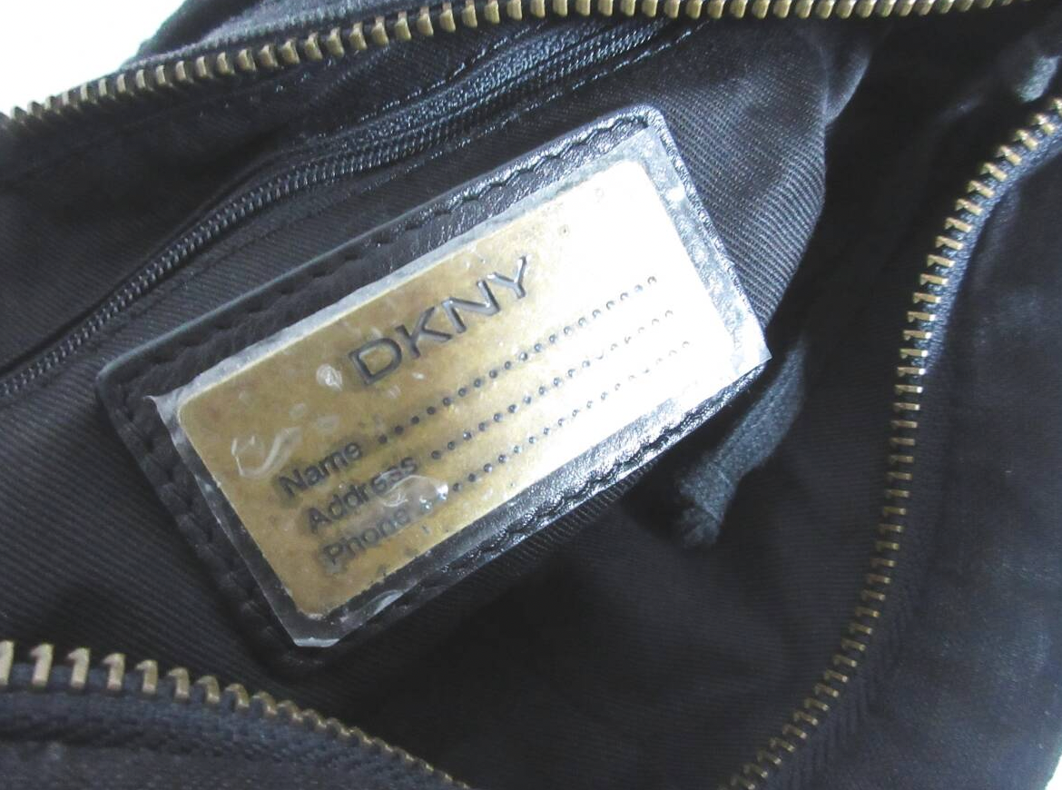 DKNY Canvas Buckle Pocket Utility Shoulder Handbag