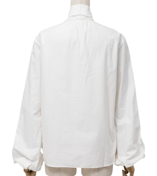 Ralph Lauren Cotton Pussy Bowtie Blouse