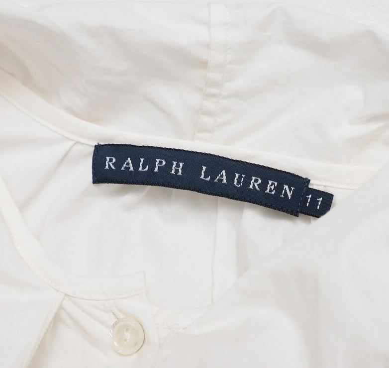 Ralph Lauren Cotton Pussy Bowtie Blouse