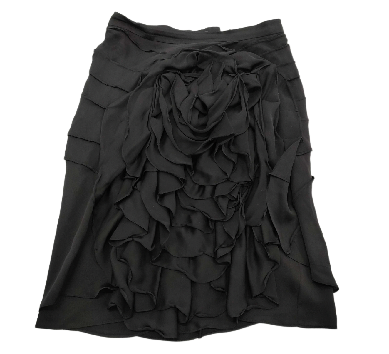 Yves Saint Laurent rive gauche Silk Rosette Front Skirt