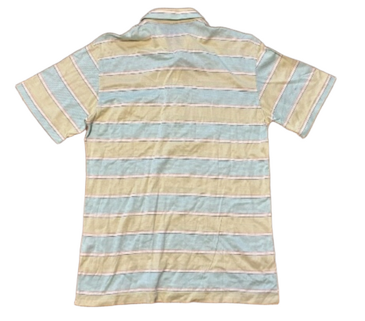 Yves Saint Laurent Logo SS Striped Polo Shirt Size M