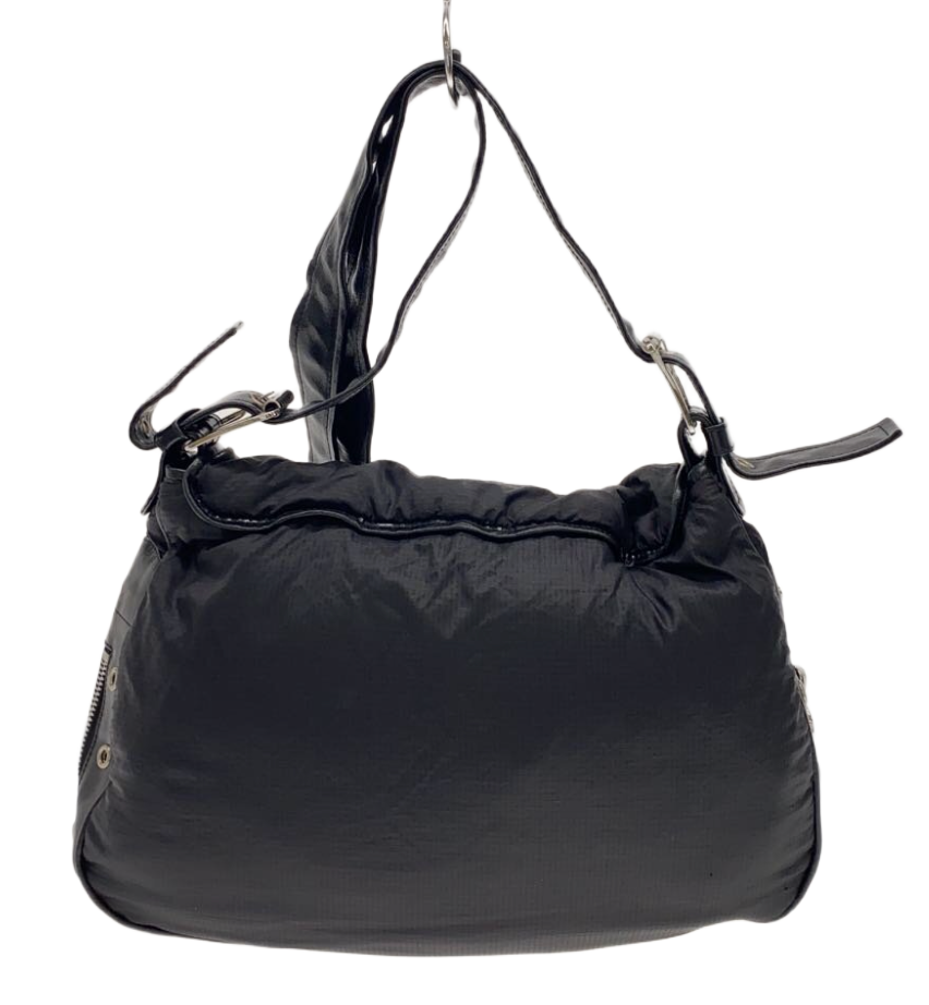 Celine Nylon Bottom Zip Leather Crossbody Bag