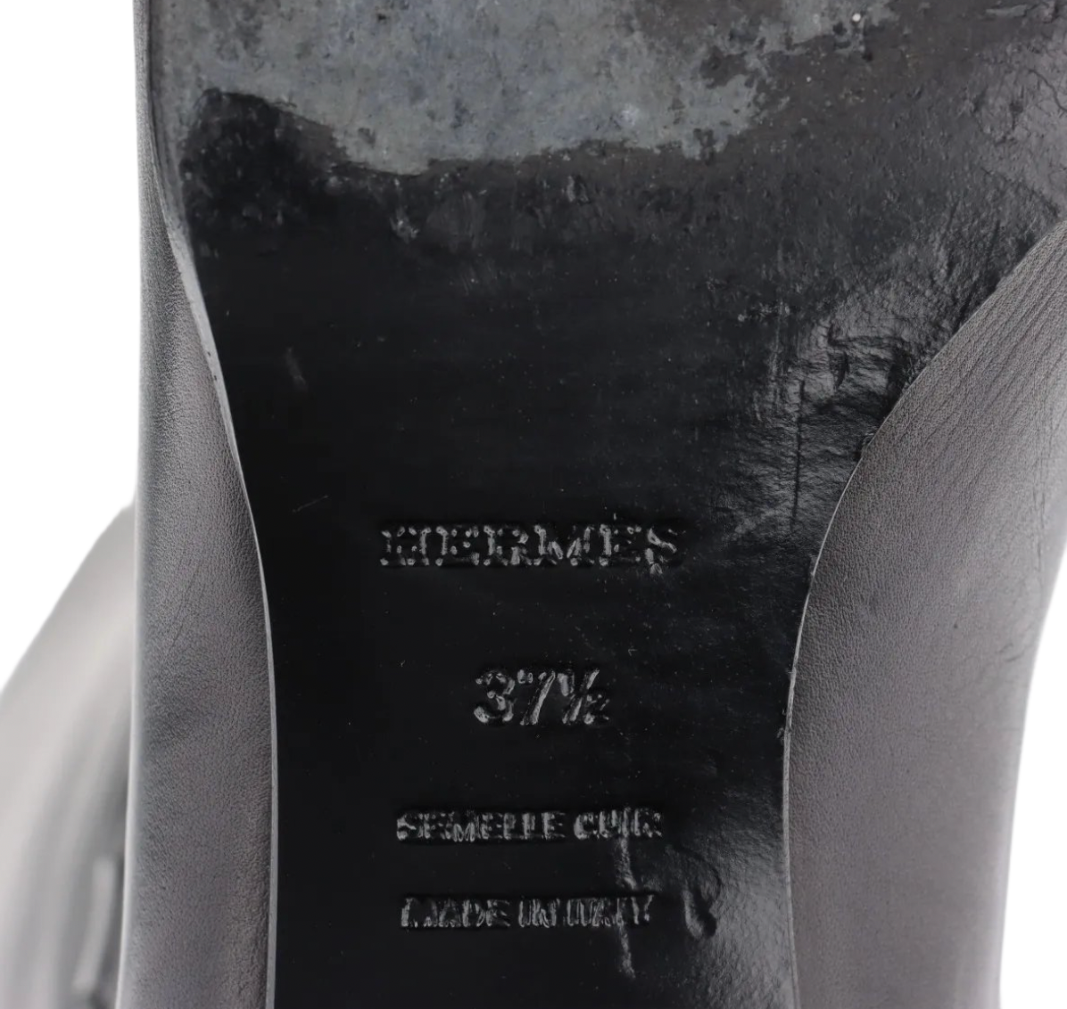 Hermes Leather Knee High Boots Sz 37.5 w box