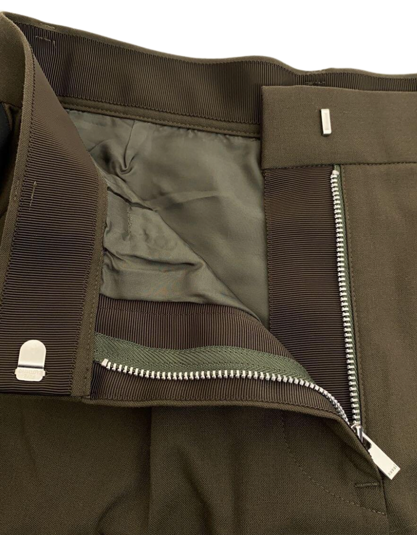Sacai Khaki Shorts w Wings Sz 2