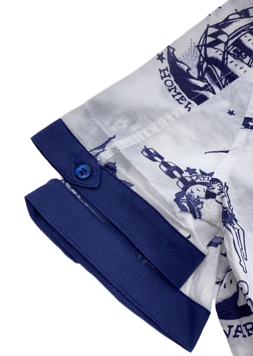 Jean Paul Gaultier BNWT Tattoo Motif Button Down SS Shirt