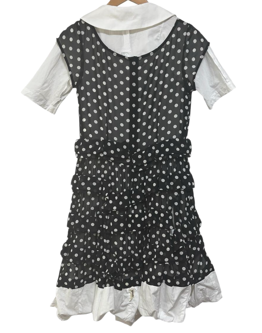 Comme Des Garcons SS Polka Dot Lace Ruffle Dress