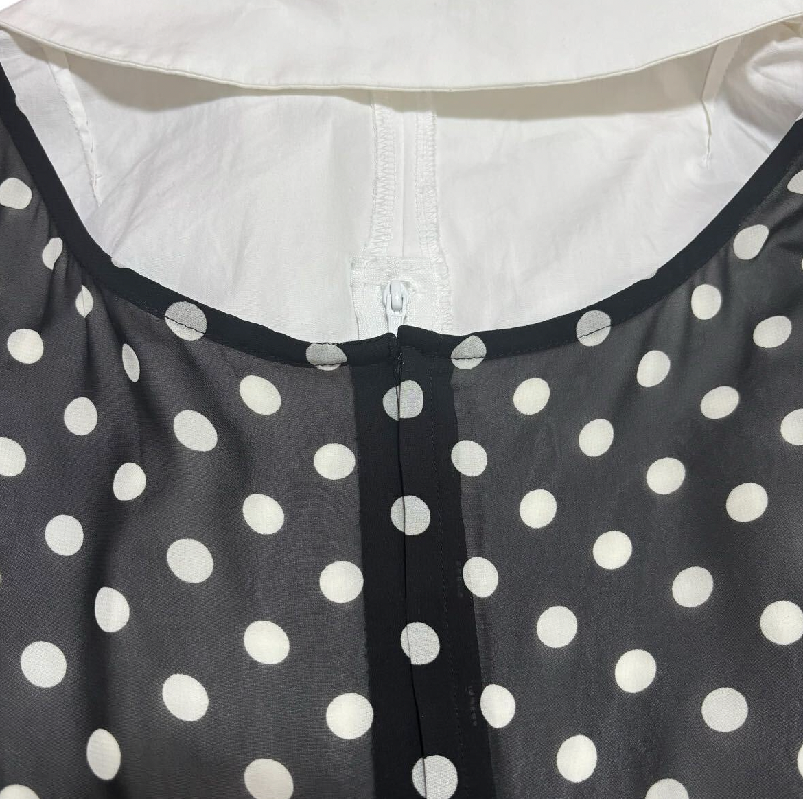Comme Des Garcons SS Polka Dot Lace Ruffle Dress