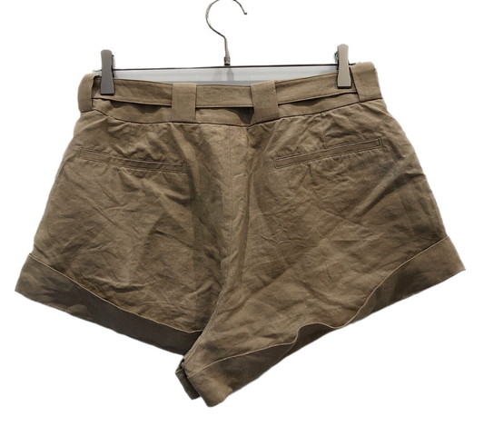 Prada Linen Wide Leg Mini Shorts