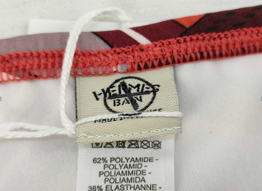 Hermes BNWT Chain Print High Waist Swim Bottoms Sz 38