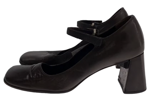 Prada Mary Jane Shoes Brown w Velcro Strap