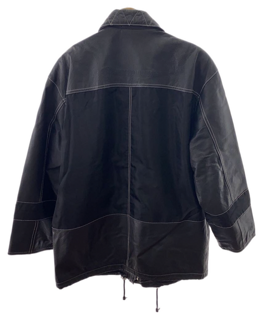 Valentino Leather Nylon Jacket Parka
