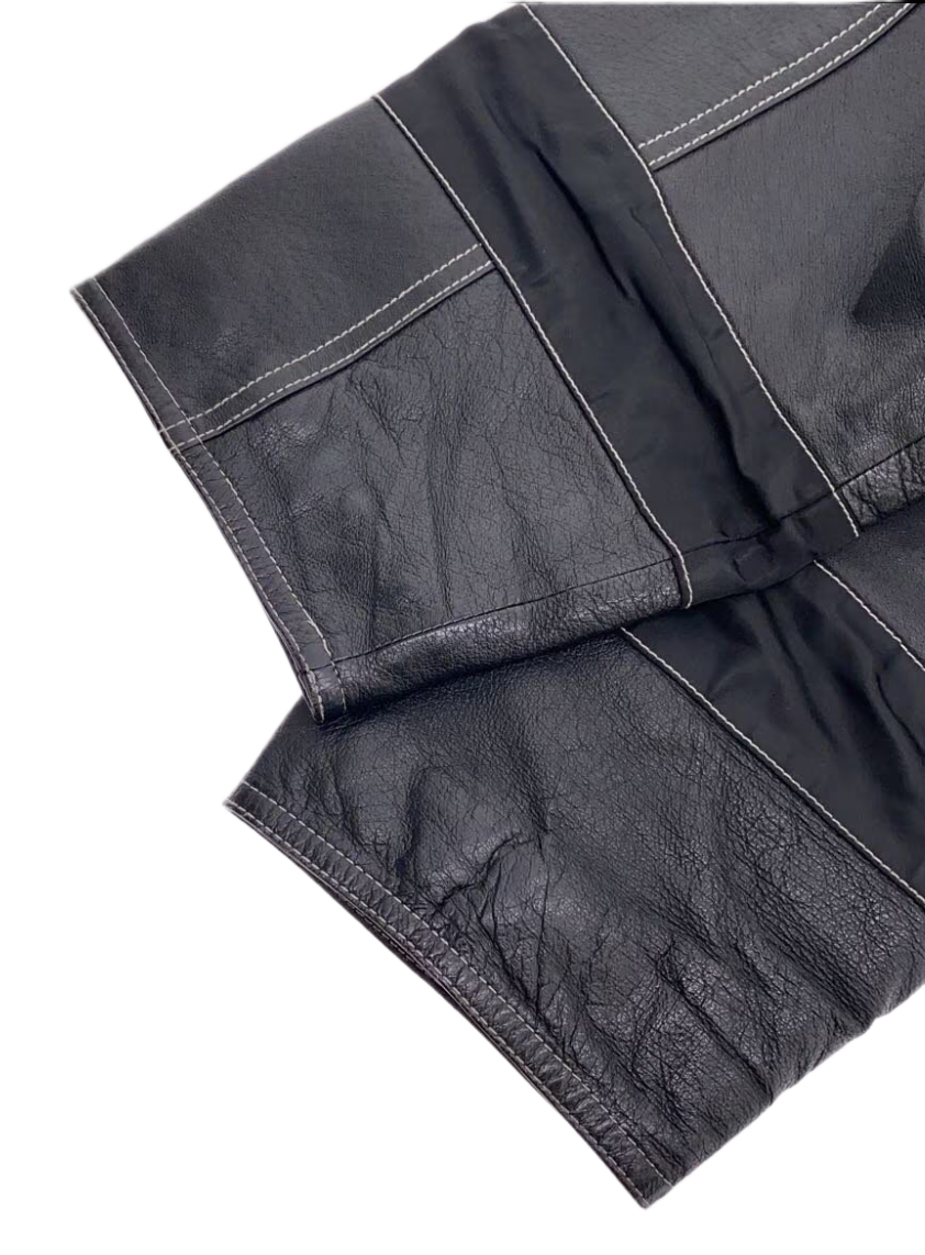 Valentino Leather Nylon Jacket Parka