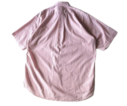 Yves Saint Laurent SS Oxford Pink Check Shirt Sz L