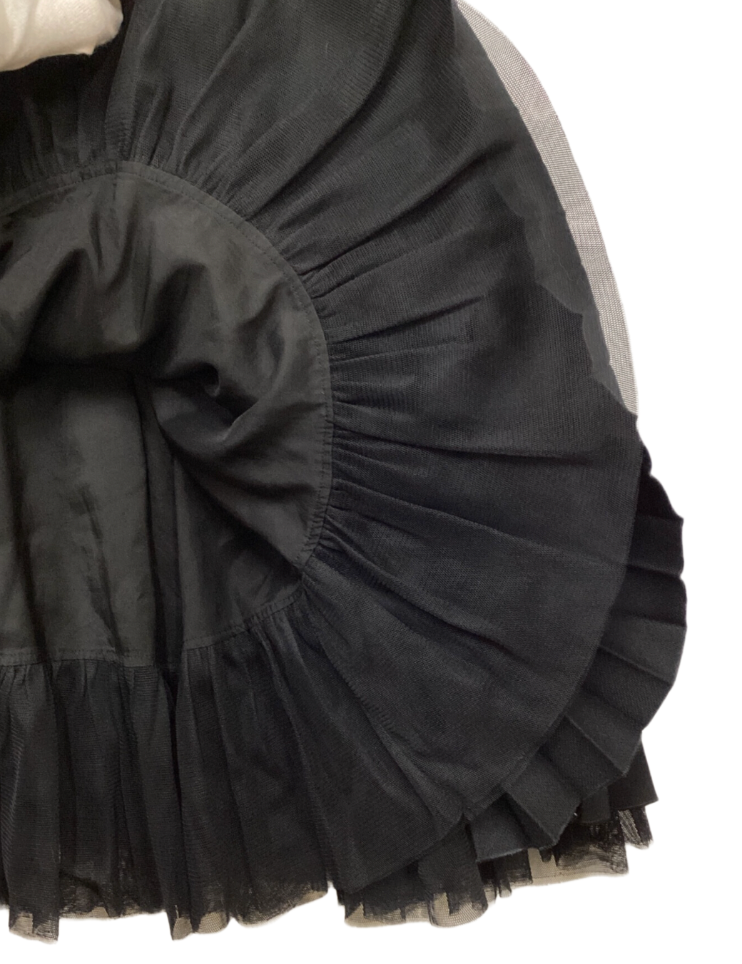 Red Valentino Pleated Skirt w Front Bow and tulle underlay
