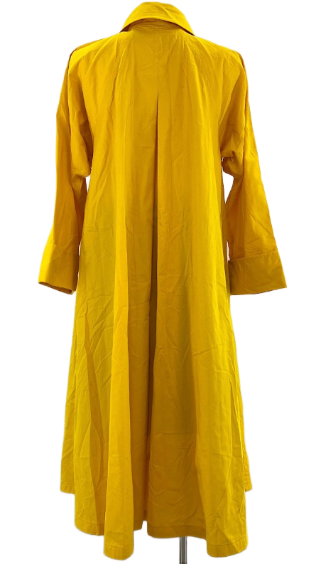 Yves Saint Laurent Button Down Oversized Yellow Coat Sz 34