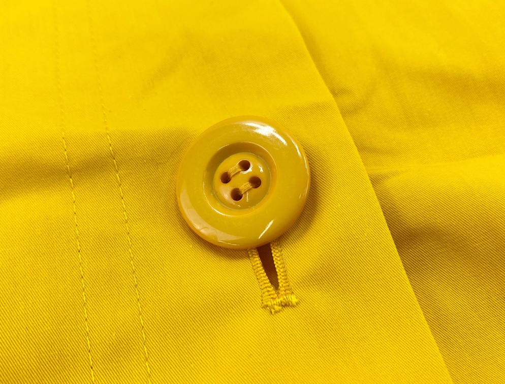 Yves Saint Laurent Button Down Oversized Yellow Coat Sz 34