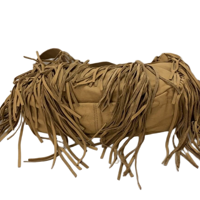 Lanvin en blue beige fringe Shoulder bag