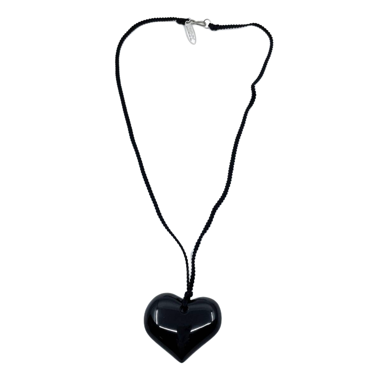 DKNY Donna Karan New York Necklace Black Heart Pendant