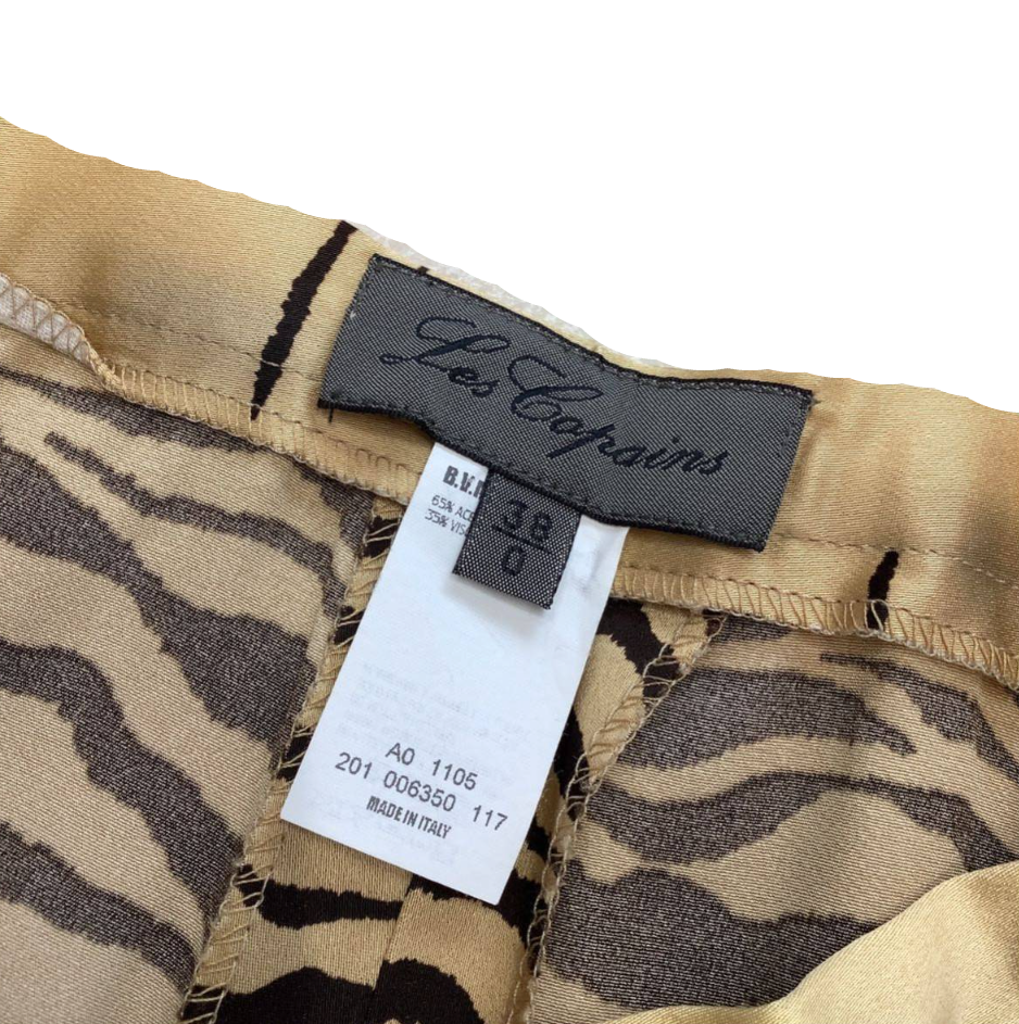 Les Copains Zebra Print Capri Pants Size 38