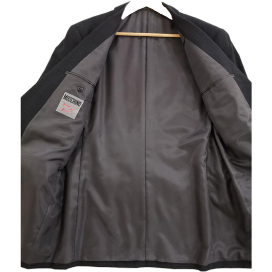 Moschino Wool Blend Check Blazer Trouser Suit Set