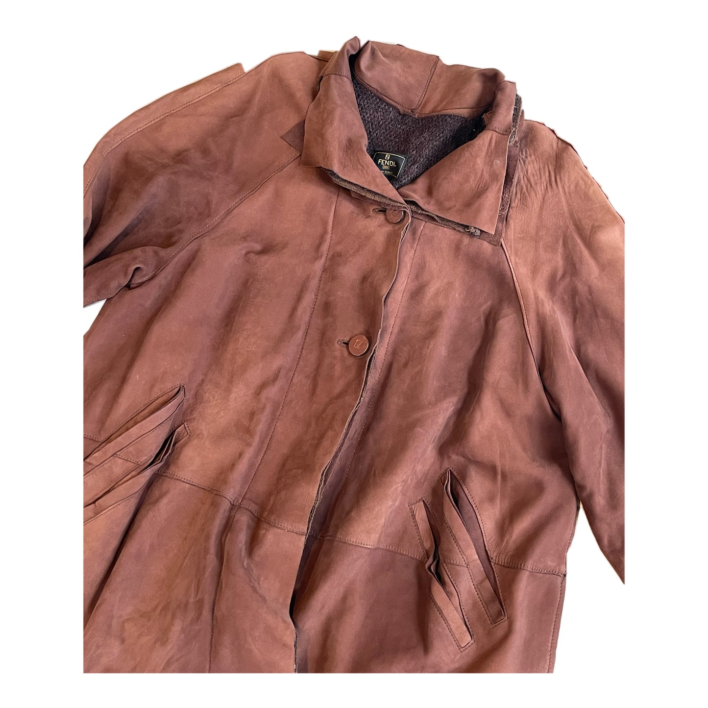 Fendi Suede Layered Coat