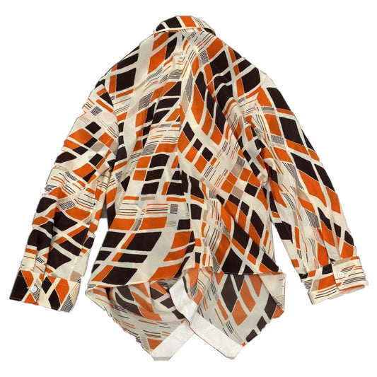 Junya Watanabe Comme Des Garcons Mosaic Tile Print Button Down Blouse