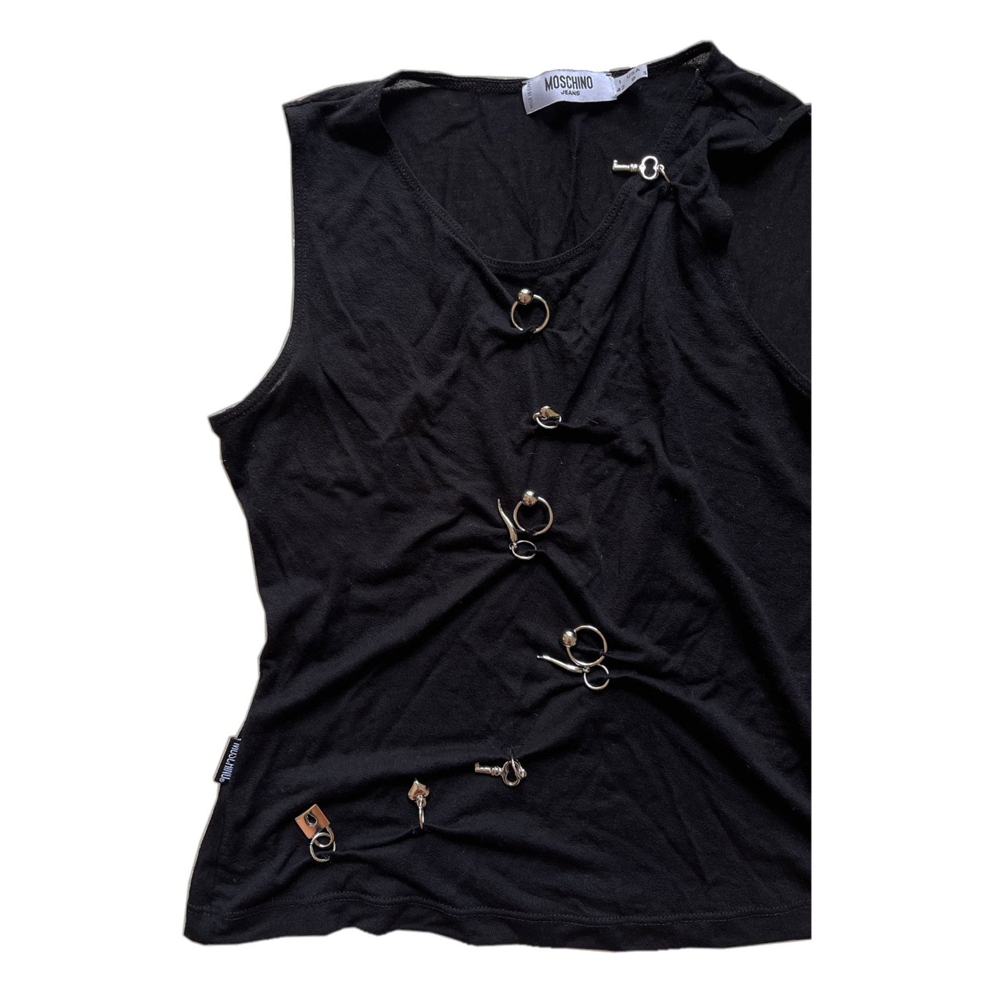 Moschino Black Piercing Tank Top