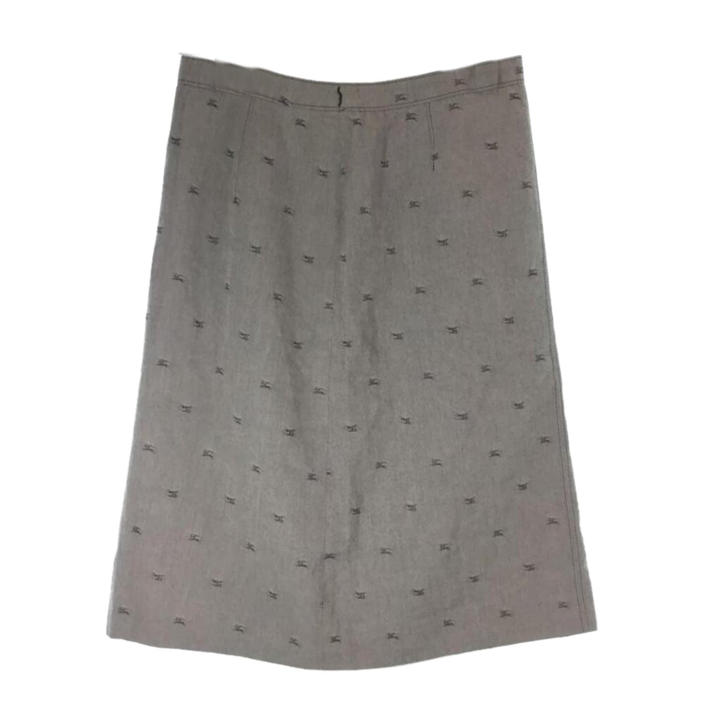 Burberry London Logo Print Midi A Line Skirt