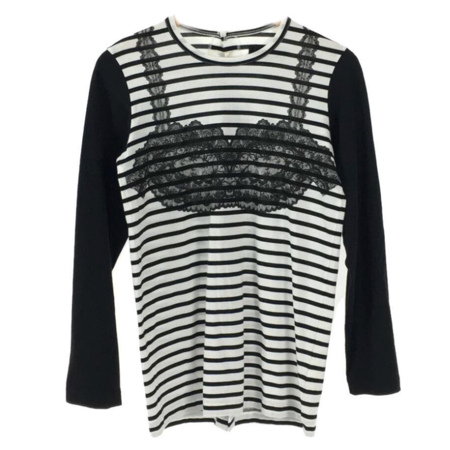 Tricot Comme Des Garcons Lace Bra Graphic Print Stripe LS Tee