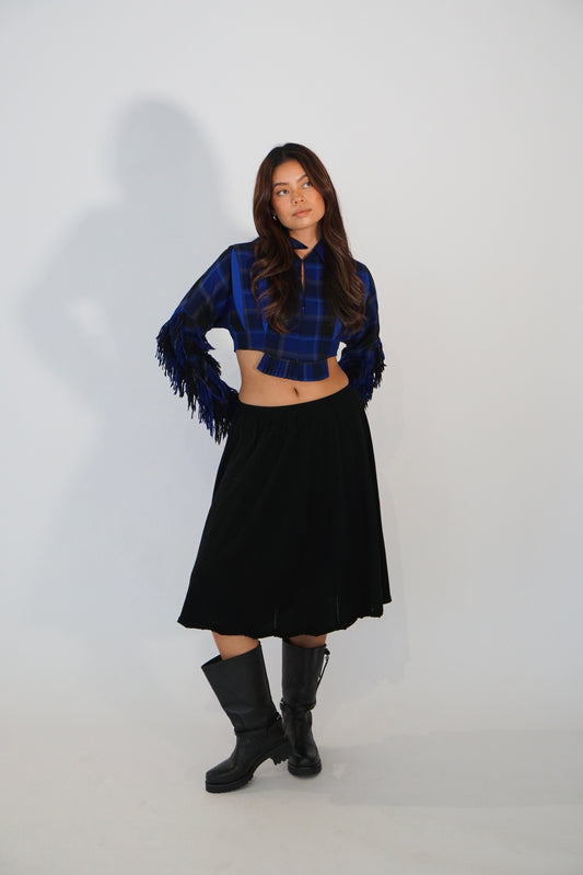 Tricot Comme des garçons knitted wool pleated skirt