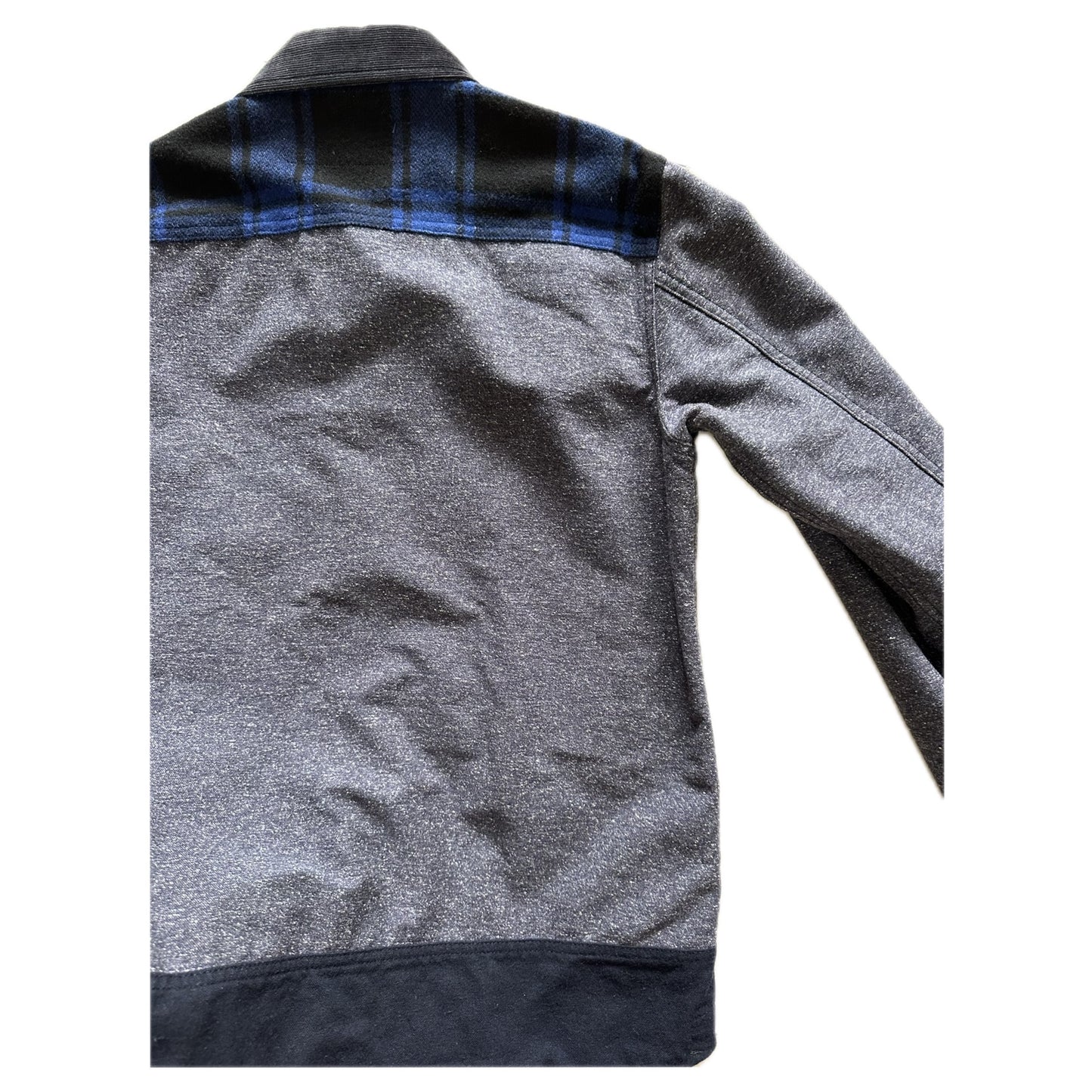 Comme Des Garcons HOMME AD2014 Navy Wool Patch Trucker Shacket